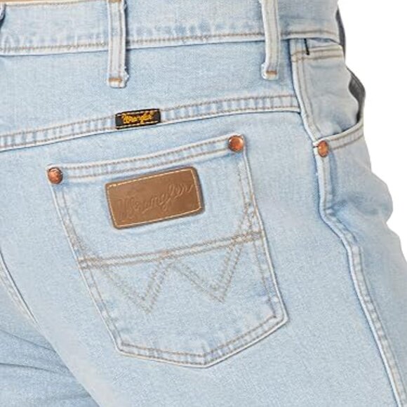 WRANGLER Men's Cowboy Cut Active Flex Slim Fit Jean Sz: 30 x 32 Bleach Blue - Picture 7 of 10